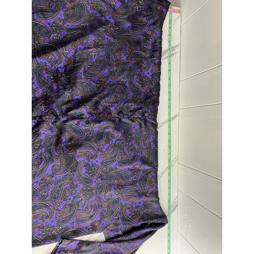 Vintage Lane Bryant Purple Paisley Print Long Sleeve Nightgown Button Plus 26/28 - Picture 12 of 12